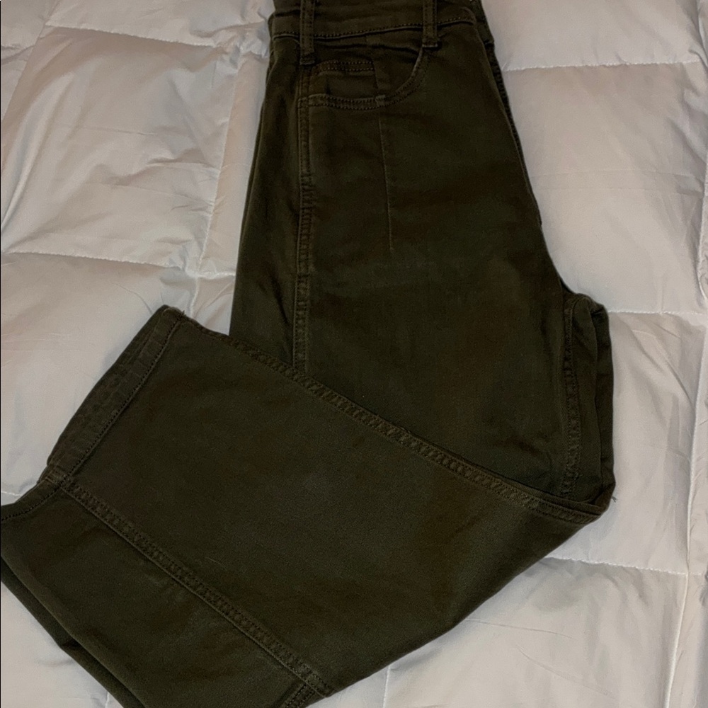 Pilcro Barrel Leg Pants - Olive Green